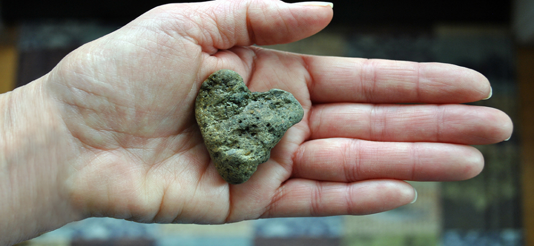 A heart-shaped rock found on my garden path