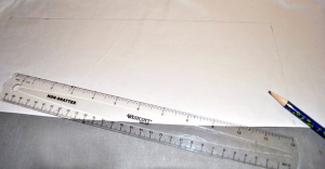 Measuring the fabric for the shell